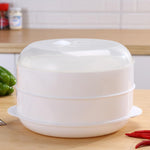 Round Single/Double Tier Microwave Food Steamer