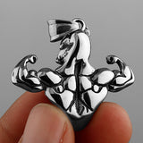 Retro Muscle Dog  Pendant  316L Stainless Steel Pendant Necklace
