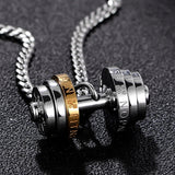 Dumbbell Necklace.