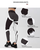Leggings Mesh Pattern Print fitness Leggings