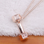 Dumbbell Fitness Pendant Necklace