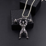 Weightlifters Necklace Pendant