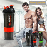 3 Layers Bottle Protein Powder Shaker Cup