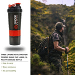 3 Layers Bottle Protein Powder Shaker Cup